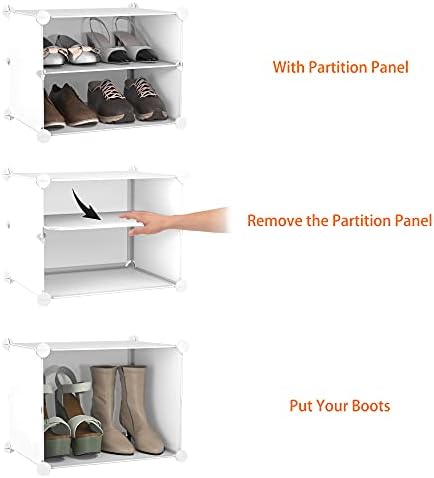 HOMIDEC Shoe Rack Organizer 24 Pair Modular Shoe Storage Cabinet for Closet - Image 5