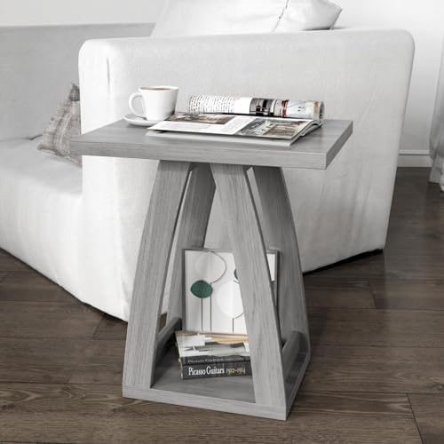 FROMJBEST End Tables Living Room, Side Table, Grey End Table Set of 2 - Image 6