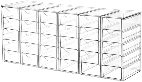 Vtopmart Acrylic Desk Organizer with 30 Drawers for Office, Makeup, Crafts by Vtopmart
