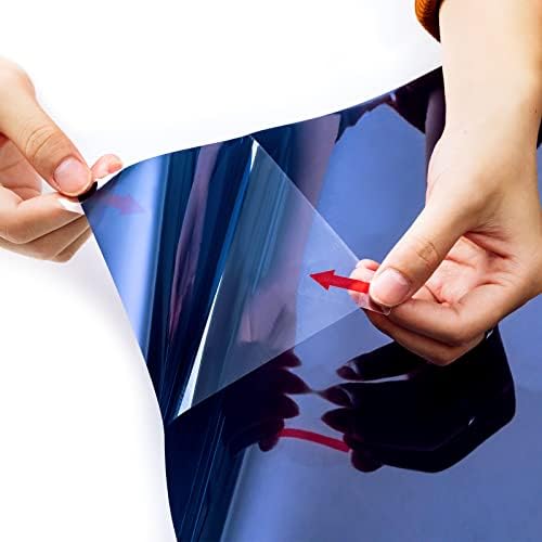 Niviy One Way Window Film Daytime Privacy Mirror Effect Reflective Window Tint for Home Self Adhesive UV Sun Blocking Heat Control Glass Door Films 35.4 x 78.7 inches Blue Silver - Image 3