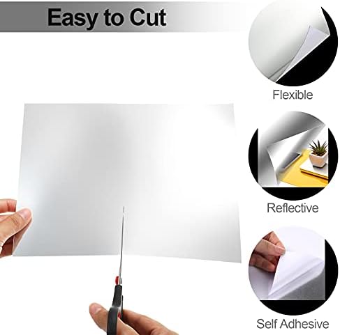 Zonon 10 Pieces Flexible Mirror Sheets Self Adhesive,8 X 10 Inches - Image 4