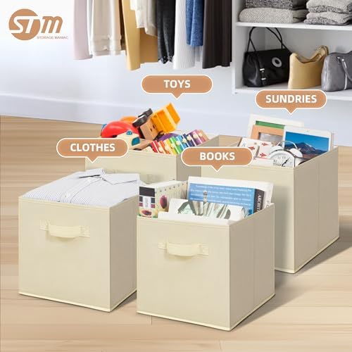 STORAGE MANIAC Storage Cubes, 11 Inch 8 Pack Collapsible Fabric Shelf Bins - Image 2