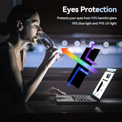 Magnetic Privacy Screen Protector Compatible with MacBook Pro 14 Inch (2021-2026, M1, M2, M3, M4, M5), Removable Anti Spy Blue Light Glare Shield, Laptop Privacy Filter for Mac Pro 14.2in - Image 3
