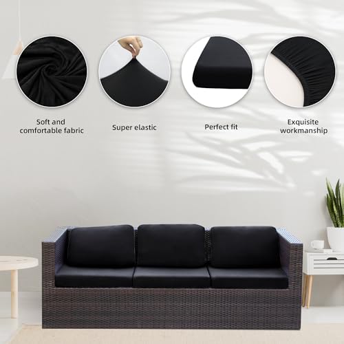 8 Pcs Outdoor Cushion Covers, Patio Sofa Cushion Covers Replacement - Image 4