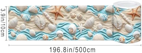 IVN Wallpaper Border Peel and Stick Wall Seashells Sand 4x196 Inch - Image 3