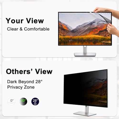 2 Pack 24" Nano Suction Privacy Screen for Computer Monitor - Image 4