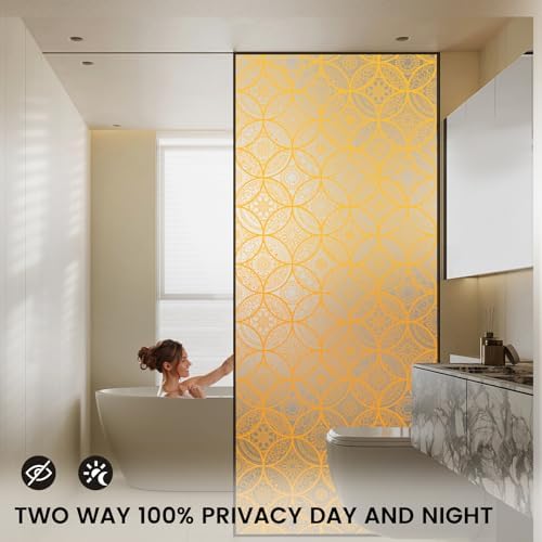 DKTIE Boho Stained Glass Look Window Privacy Film 17.7" x 118.1" - Image 3