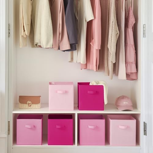 GRANNY SAYS 11x11 Cube Storage Bins, Cube Organizers, Pink Gradient, 6-Pack - Image 4