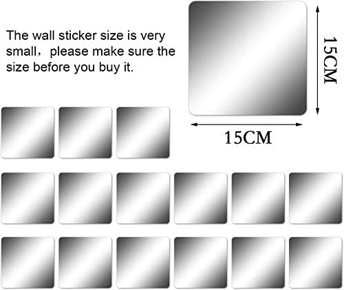 Removable Acrylic Mirror Setting Wall Sticker Decal DIY Modern Decoration for Home Living Room Bedroom Decor (15 pcs 20cmx20cm). - Image 5