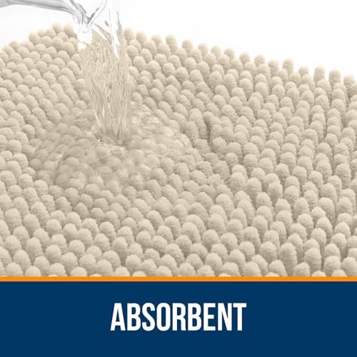 OLANLY Large Bathroom Rugs 44x32, Extra Soft Absorbent Chenille Bath Rugs - Image 4