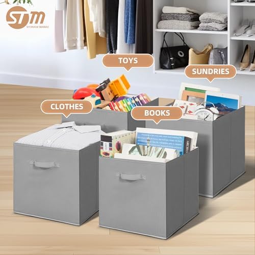 STORAGE MANIAC Storage Cubes, 13 Inch 8 Pack Collapsible Fabric Shelf Bins - Image 2