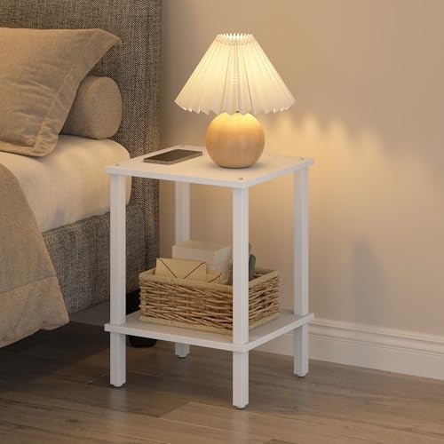 TUTOTAK End Table, Side Table, Nightstand, 2-Tier Storage Shelf - Image 5