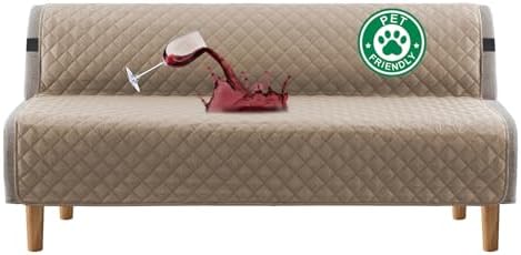 Turquoize 100% Waterproof Futon Cover Slipcover Armless Sofa Protector by Turquoize