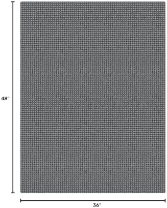KOZYFLY Washable 3x4 Entry Area Rug, Braided Throw Rugs for Entryway, Non Slip Door Mat Indoor Outdoor Entrance, Front Porch Foyer Carpet for Kitchen, mudroom, Bathroom, Grey/Dark Grey - Image 2