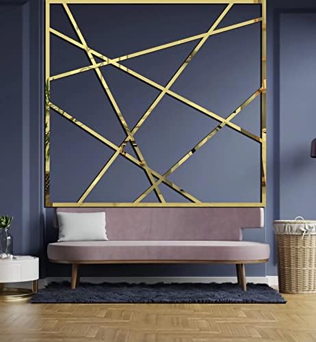 19.7 Ft. Mirror Wall Stickers, Self-Adhesive Acrylic Mirror Tiles, Removable Decals Stickers for Wall Frames/Wallpaper Border/Waist Lines - Image 2