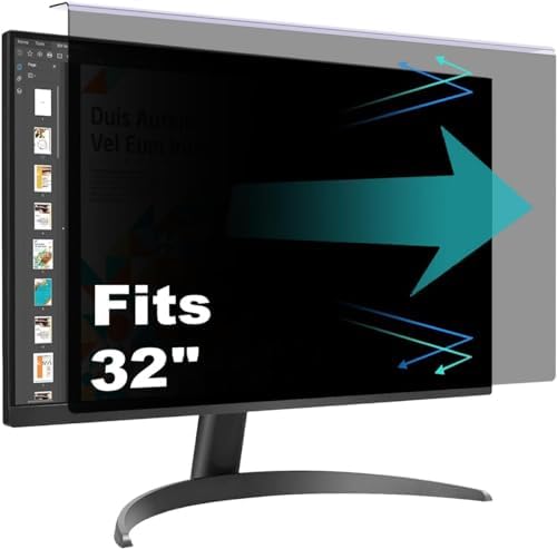 32 Inch Hanging Computer Privacy Screen Protector Shield Compatible for by Pozlle