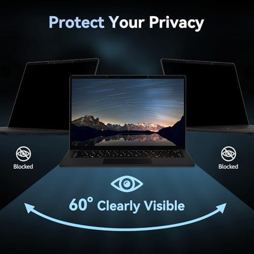 Mamol Magnetic Laptop Privacy Screen 16 inch,16:10 Aspect Removable Anti Glare Protector Blue Light Privacy Screen Filter,Filter Shield Compatible with HP/Dell/Acer/Asus/Samsung/Lenovo/Thinkpad Envy - Image 3