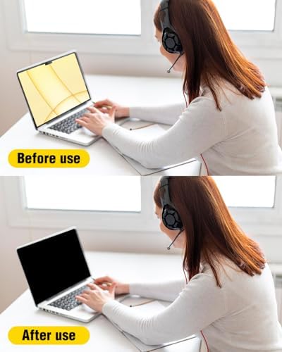 F FORITO Magnetic Laptop Privacy Screen 16 inch 16:10, 360° Anti Peeping Removable Anti Glare Blue Light Filter Compatible with All 16” 16:10 Laptops Portable Monitors - Image 6