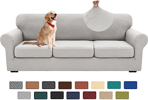 XINEAGE 3-Piece Stretch X-Large Sofa Cover, Washable Couch Covers for Dog by XINEAGE
