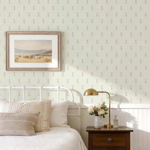 Simon&Siff Vintage Floral Wallpaper Peel and Stick 17.3" x 120" | Removable Self Adhesive Contact Paper, Renter Friendly, for Cabinets, Wall, DIY Decor - Image 4