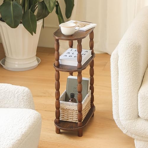 MaxSmeo Small Narrow Side Table, 3-Tier Narrow Nightstand for Small Space - Image 6