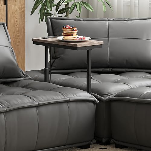 TUTOTAK End Table with Charging Station, Side Table, Tall Couch Table - Image 5