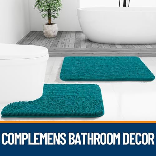 OLANLY Bathroom Rugs 32x20, Extra Soft Absorbent Chenille Bath Rugs - Image 7