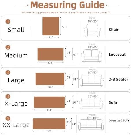 Couch Cover for Dogs Washable Sofa Cover, Sectional Couch Covers, Sofa Covers for 2 Cushion Couch, Non Slip Stripe Sofa Slipcovers Furniture Protector (Brown Checkered 71x102) - Image 2