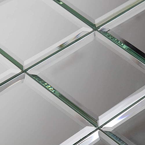 Beveled Mirror Tile, 4x4 Inch Mirror Square Tiles for Kitchen Backsplash Bathroom Shower Wall 46 Pcs, 5 SQ.FT - Image 4