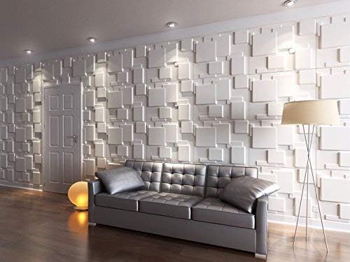 Art3d 3D Wall Panels for Interior Wall Decoration Brick Design Pack of 6 Tiles 32 Sq Ft (Plant Fiber) - Image 4