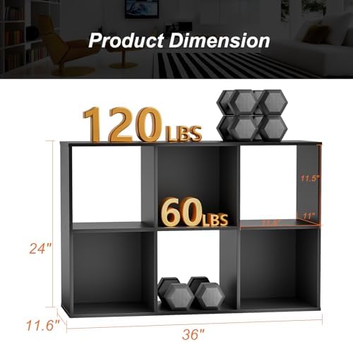 Sweetcrispy 6 Cube Storage Organizer, Stackable Modular Bookcase Shelf - Image 2