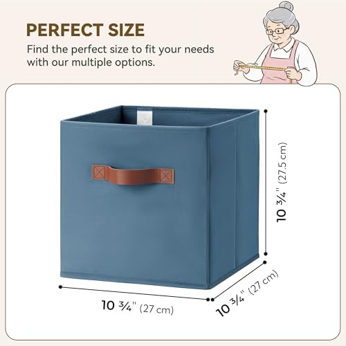 GRANNY SAYS 11 Inch Storage Cube Organizers, Light Blue, 6-Pack - Image 2