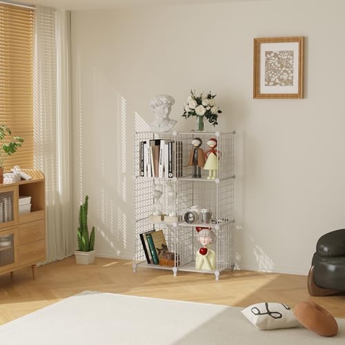 AWTATOS Wire 6 Cube Storage Organizer, Closet Storage Shelves Stackable - Image 2