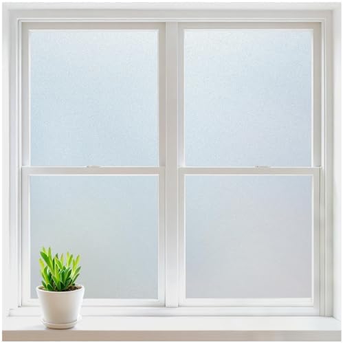 rabbitgoo Frosted Glass Window Privacy Film, Static Cling, 17.5" x 118.1" by rabbitgoo