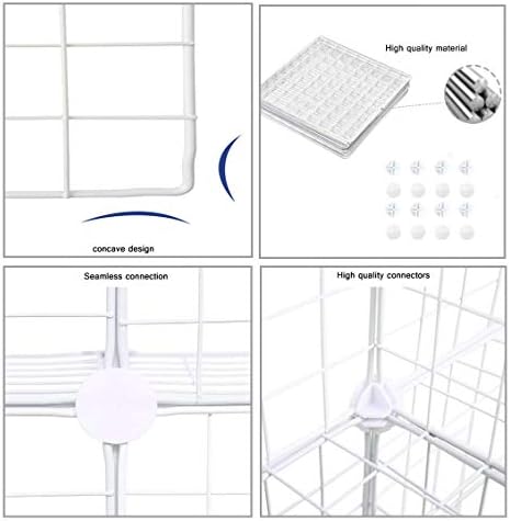 C&AHOME Wire Cube Storage, 16-Cube Organizer Metal C Grids Storage, White - Image 6