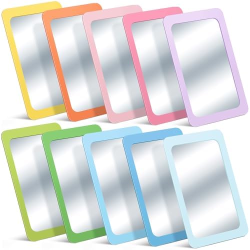 Dandat 10 Pcs 6x4 Shatter Proof Unbreakable Kids Mirrors, Macaron Color by Dandat