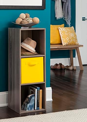 ClosetMaid Cubeicals 3 Cube Storage Shelf Organizer Bookshelf - Vertical/Horizontal, Easy Assembly - Natural Gray Wood Finish - Image 5