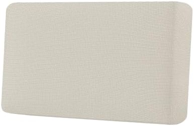 H.VERSAILTEX Super Stretch Individual Seat Cushion Covers Sofa Covers Couch Cushion Covers Slipcover Sets Thick Jacquard Textured Twill Fabric (1 Piece Loveseat Cushion Cover, Natural) by HVERSAILTEX
