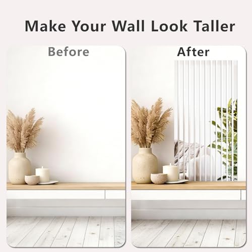 Acrylic Mirror Wall Decor, Peel and Stick Mirror Strips, Vertical Wall Mirror Tiles for Entryway, Bedroom & Bathroom, Shatterproof, Removable, Gold Silver Black, 20/30/40 PCS (40, Gold) - Image 4