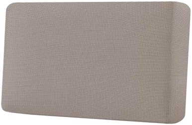 H.VERSAILTEX Super Stretch Individual Seat Cushion Covers Sofa Covers Couch Cushion Covers Slipcover Sets Thick Jacquard Textured Twill Fabric (1 Piece Loveseat Cushion Cover, Taupe) by HVERSAILTEX