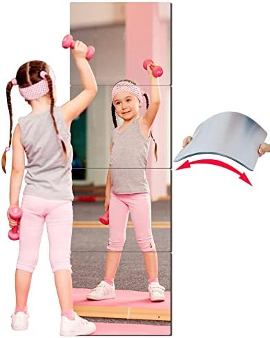 Kids Safety Unbreakable Mirror Super Thick 0.14'' 4 Pack 14'' x14'',Acrylic shatterproof Mirrors, Non Glass Body Mirror Home Gym Mirrors Full Length Wall by BQRIS