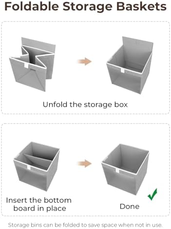 StorageWorks 13x13 Cube Organizer Bins with Clear Window, Gray, 3-Pack - Image 7