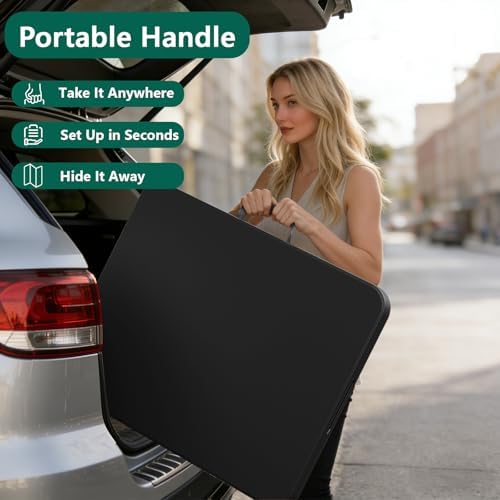 Folding Table 6FT Heavy Duty Plastic Table with Handle, Foldable&Portable, Fold-in-Half Utility Tables for Outdoor, Dining, Wedding, Events, Indoor, Picnic, Camping, Party, Black - Image 6