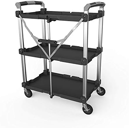 Olympia Tools 85-189 Pack N Roll Collapsible Service Cart, XL, 300LB Capacity, Black - Image 4