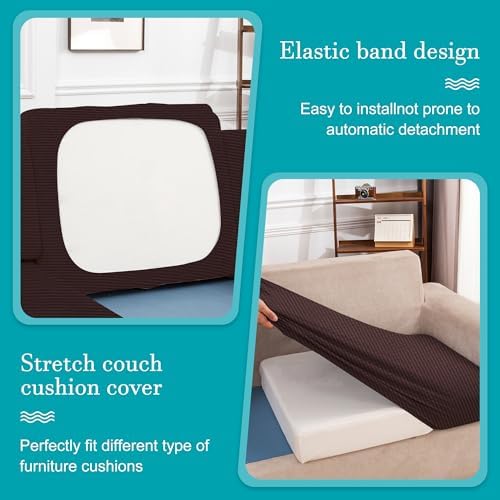 14 Pcs Outdoor Cushion Covers, Patio Sofa Cushion Covers Replacement - Image 6