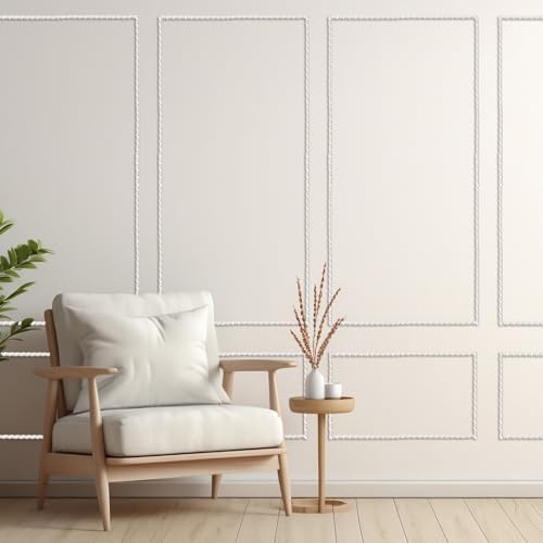 Peel and Stick Molding Trim Flexible Molding Trim for Wall Self Adhesive Paintable DIY Wall Trims for Mirror Frame Cabinet Edge Picture(1 Pcs,White) - Image 6