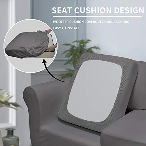 Easy-Going 3 Pieces Stretch Loveseat Couch Cover for 2 Cushion Washable - Image 3