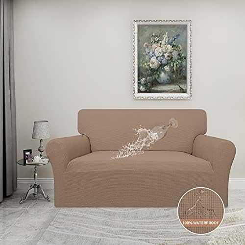 Easy-Going 100% Waterproof Loveseat Couch Cover Stretch Jacquard Sofa Cover - Image 2