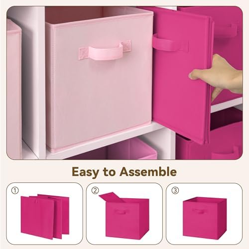 GRANNY SAYS 13x13 Cube Storage Bins, Pink Gradient, 6-Pack - Image 4