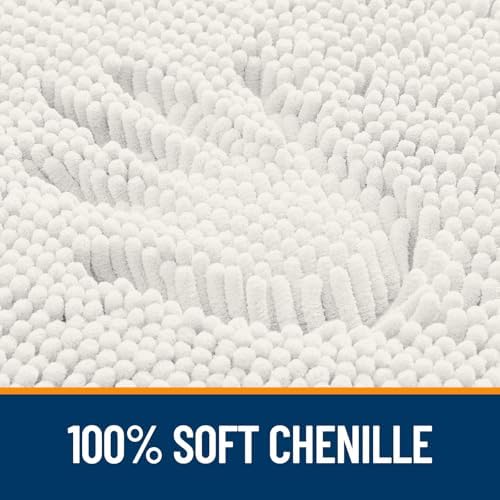 OLANLY Bathroom Rugs 36x24, Extra Soft Absorbent Chenille Bath Rugs - Image 3